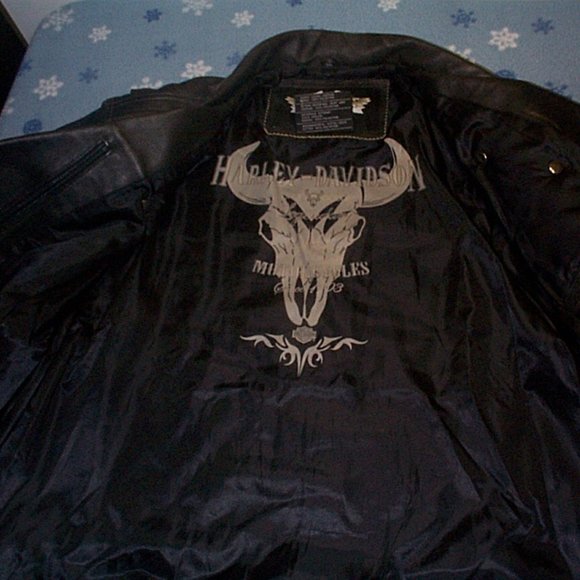 Rare Harley Davidson Leather Motorcycle Jacket Since 1903 painted Steer 3X - Picture 5 of 7